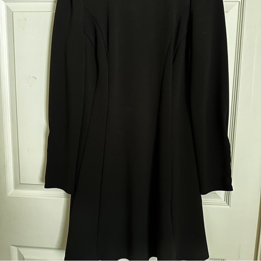 Zara Black Long-Sleeve Elegant Fit Dress